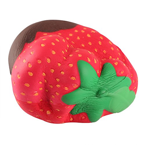 Anboor 3.9 Inches Squishies Strawberry Chocolate Cream Jumbo Slow Rising Kawaii Scented Soft Fruit Squishies Toys Color
