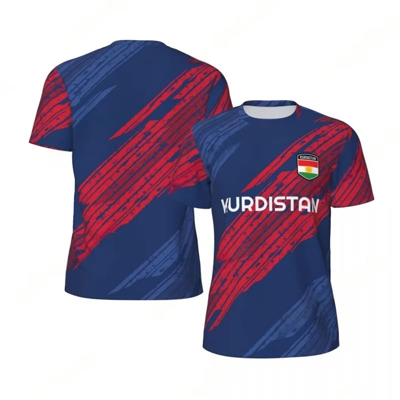 T-shirt entraînement Kurdistan homme, tee shirt de sport anti-transpiration à col rond