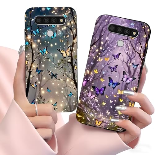 B-wishy 2 Pack LG Stylo 6 Case [Shockproof] | Slim Design | Non-Slip | Phone Cover for LG Stylo 6(Purple)