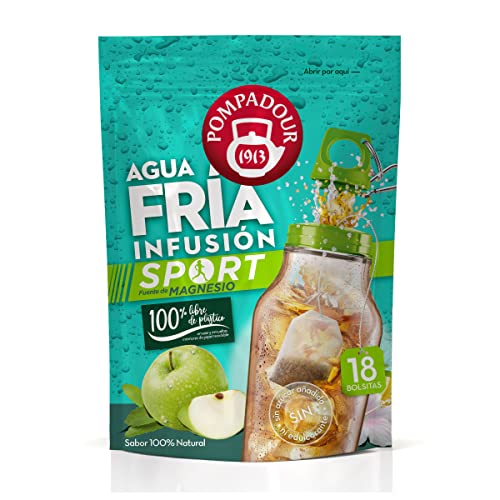 POMPADOUR infusión sport con magnesio agua fría estuche 18 bolsitas