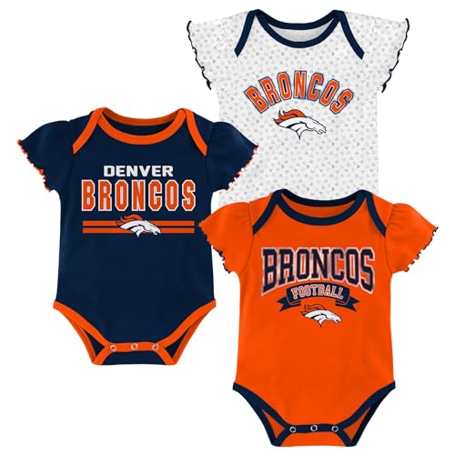 Image of Outerstuff NFL Teams Newborn and Infant Girls Cute Creeper Bodysuit 3-Pack (0m - 18m)