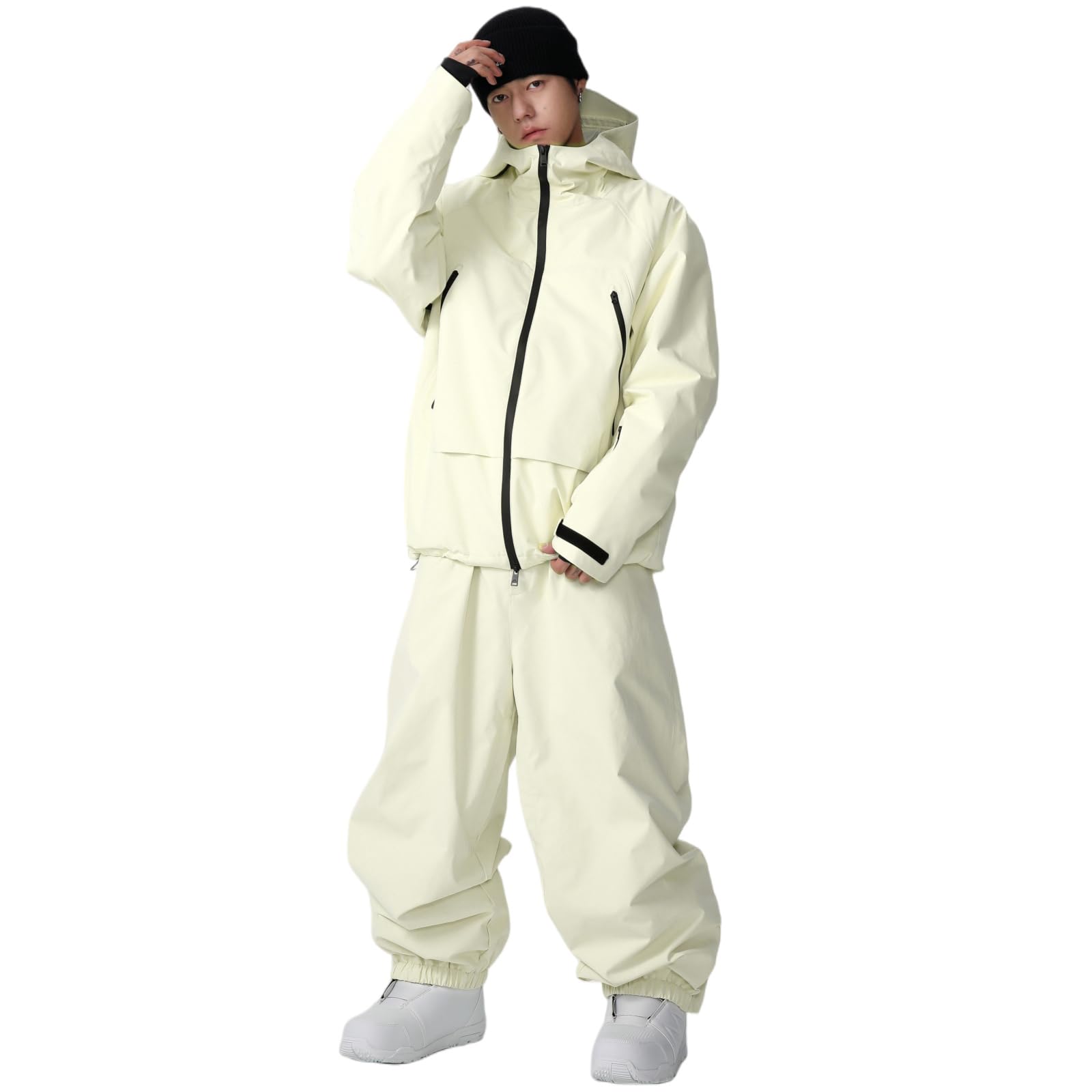 Set da sci e pantaloni da sci, da uomo, da donna, 2 pezzi, tuta da neve, colonna d'acqua, giacca da neve, traspirante, antivento, pantaloni da neve per sci, snowboard