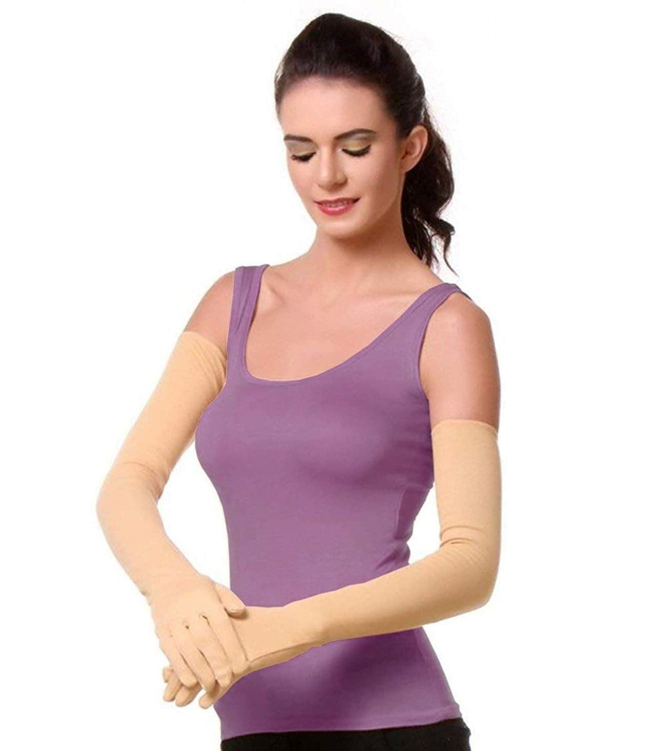 lovely Women Cotton Driving Full Hand Gloves for scooty driving Biking, Hiking, Cycling, scooter/Sun light, dust, pollution, Skin Tanning & UV Protection