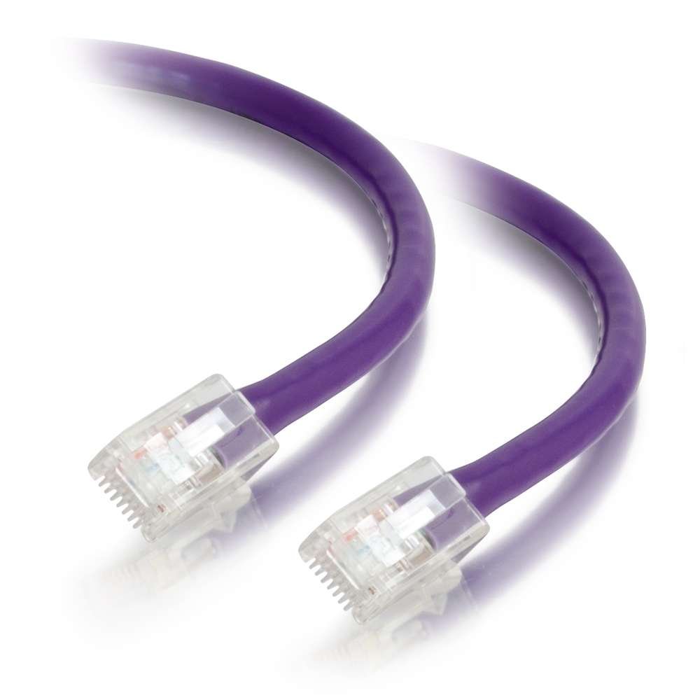 C2G 00594 Cat5e Cable - Non-Booted Unshielded Ethernet Network Patch Cable, Purple (9 Feet, 2.74 Meters)
