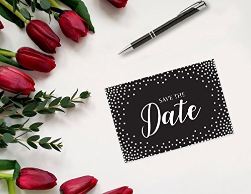 Image of Stonehouse Collection | 40 Floral Theme Save The Date Postcards | Wedding, Baby Shower, Birthdays, Celebration Announcements | Great For Any Occasion | 4 inch x 6 inch Postcards - Made in the USA