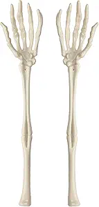 Amscan Boneyard Serving Skeleton Hands | Food Table Decorations for Halloween Party | Haunted House Cemetery, Salad Tongs