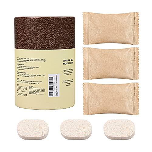 Nune Foaming Hand Soap Tablets 6 Pack - 48 Fl Oz Total (8 Oz/Tablet) - Natural And Moisturizing Foaming Soap Refills - Coconut & Vanilla #TOP4