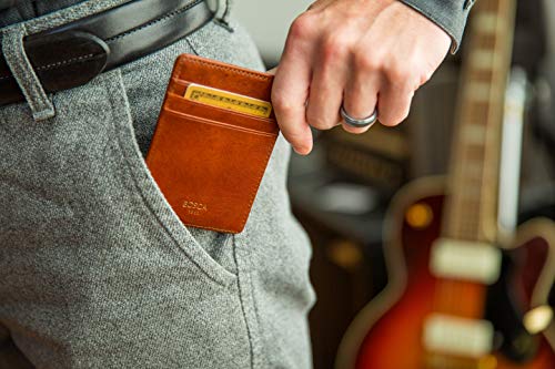 Image of Bosca Old Leather RFID Blocking Front Pocket Wallet with Magnetic Money Clip - Leather Wallet for Men