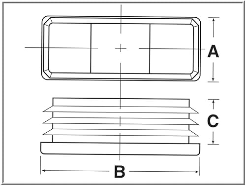 Miniatura 7 de SBDs (paquete de 12) CAPLUGS-USA Genuino Hacer 5" x 2" OD Rectangular RER-2X5-10-14 (4.921 x 1.969 in) 10-14Ga  Tamaño del agujero (ID) L 4.74" -