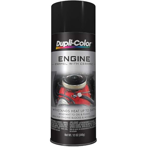 DE1613 Engine Enamel with Ceramic, Gloss Black,12 oz. Size