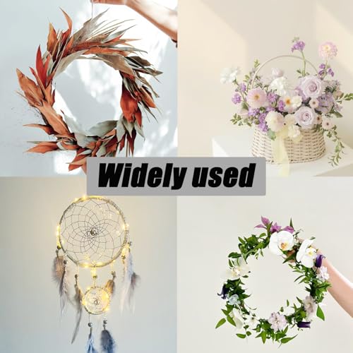Image of 10 Pcs Dream Catcher Rings, Gold Metal Floral Hoops, Metal Rings for Crafts, 5 Sizes(2 /3 /4 /5 /6 Inch)