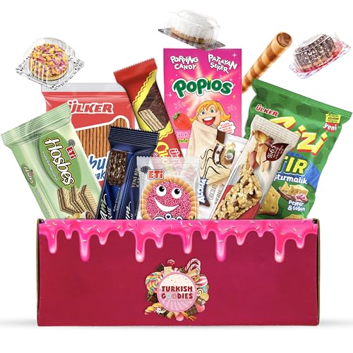 International Snack Box - Turkish Goodies Foreign Snack Crate - Mystery Snacks Pack from Around The World - Snacks Variety Pack for Adults - at Least 12ct Candy in Every Box