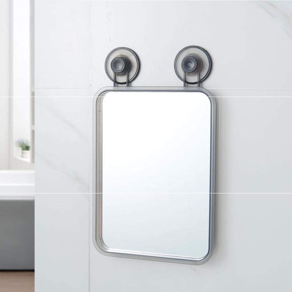 Miroir de courtoisie sans adhésif pour fixer au mur sans abîmer le carrelage x2
