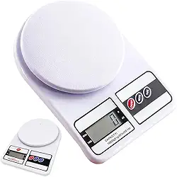 Balança Digital de Precisão de Cozinha Para Uso Domestico e Profissional Fitness ideal para Dietas Treinos Alimentos Confeitaria Nutrição capacidade máxima 10 kg Branco Premium