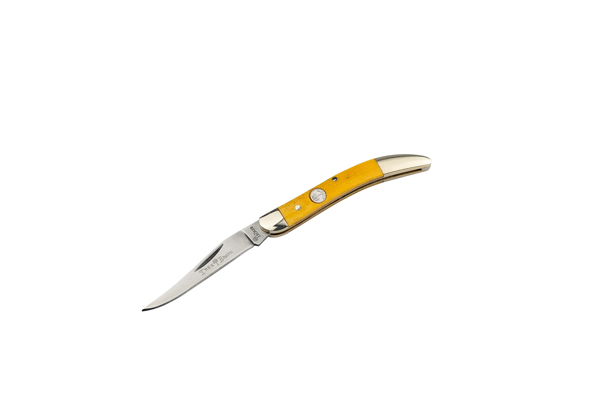 Boker Texas Toothpick 3 Inch Pocket Knife, Yellow Smooth Bone, Traditional Series 2.0, Made in Germany