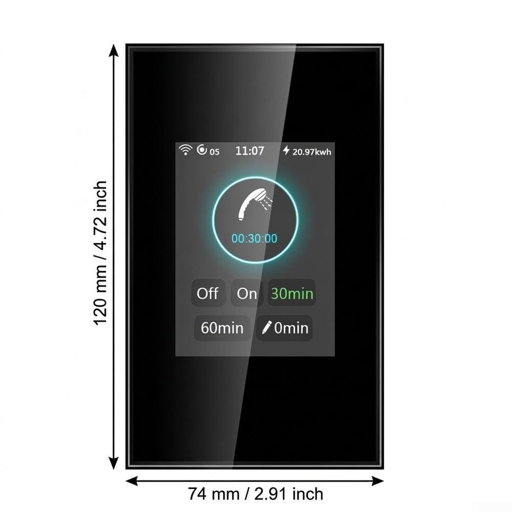 per interruttore Smart WiFi Caldaia 40A Controllo Vocale per(White US)