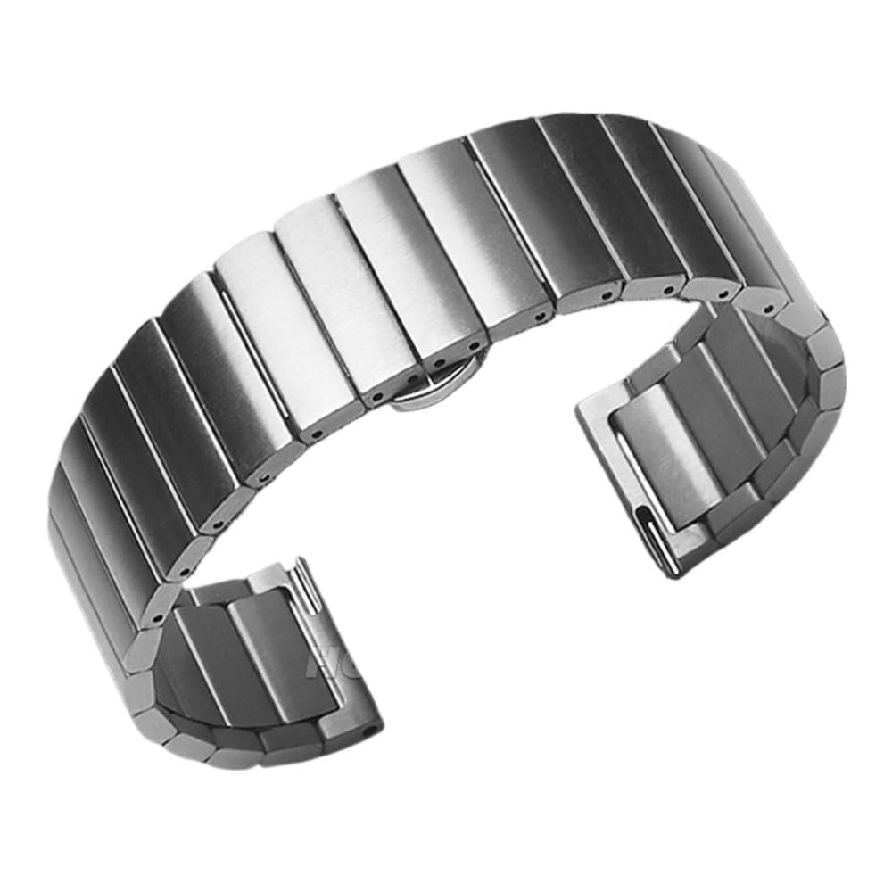 Cinturino for orologio in acciaio 20mm 22mm cinturino in metallo con doppia fibbia a farfalla for cinturino da uomo e donna