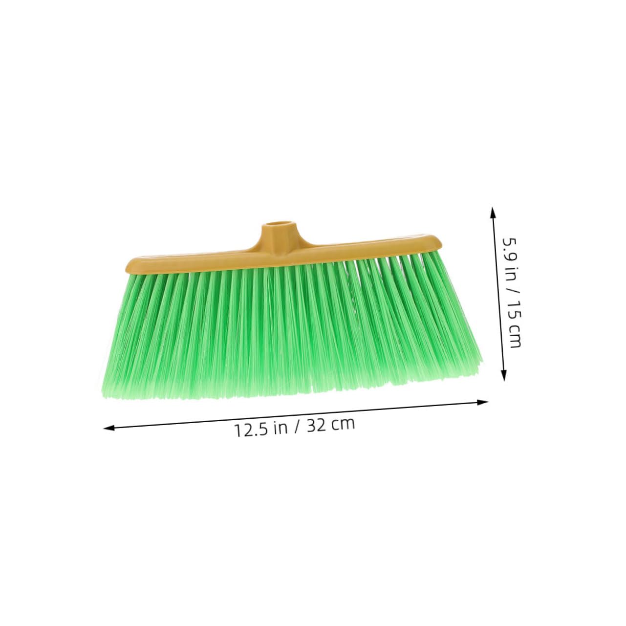 GOOHOCHY Plastic Broom Head 2pcs Broom Parts Replacement for Clean Home Office Garden Green