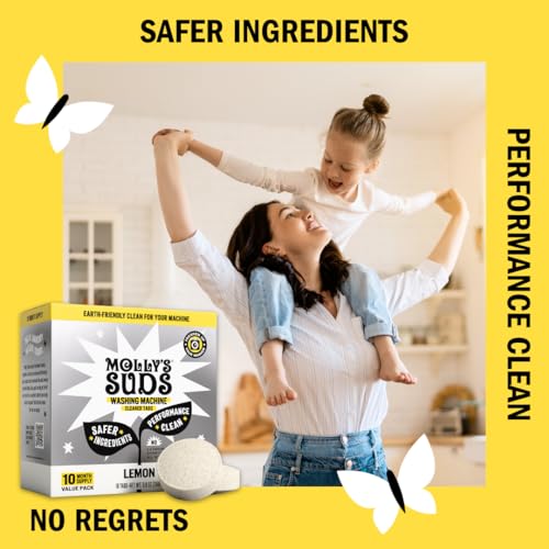 molly39s suds washing machine cleaner  removes odors amp grime from front amp top loader machines including he citrus - 10 tablets