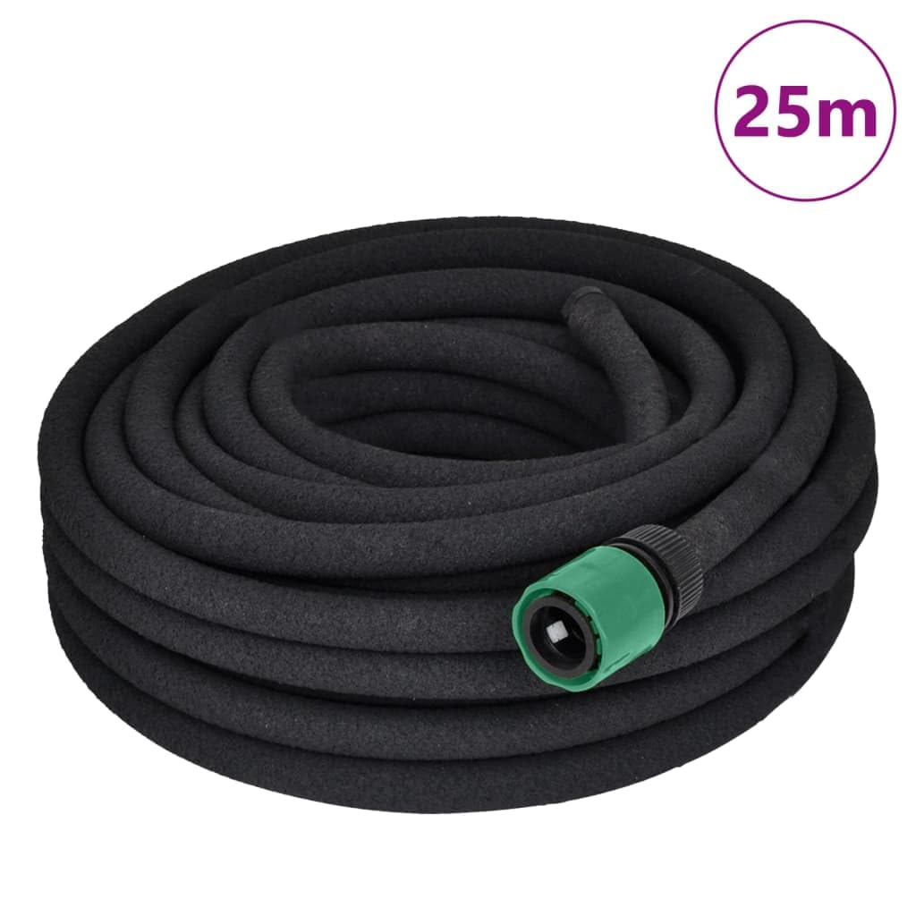 Tuyau Microporeux Arrosage 25m Connecteur 1/2 Pouce | Flexible, Résistant aux Intempéries, Goutte à Goutte, Économie d'Eau, Usage Domestique ou Commercial