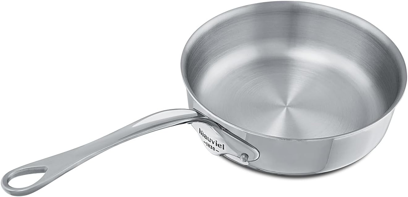 Mauviel M'Cook 5-Ply Polished Stainless Steel Saute Pan With Cast Stainless Steel Handle, 3.2-qt, Made In France - Image 2