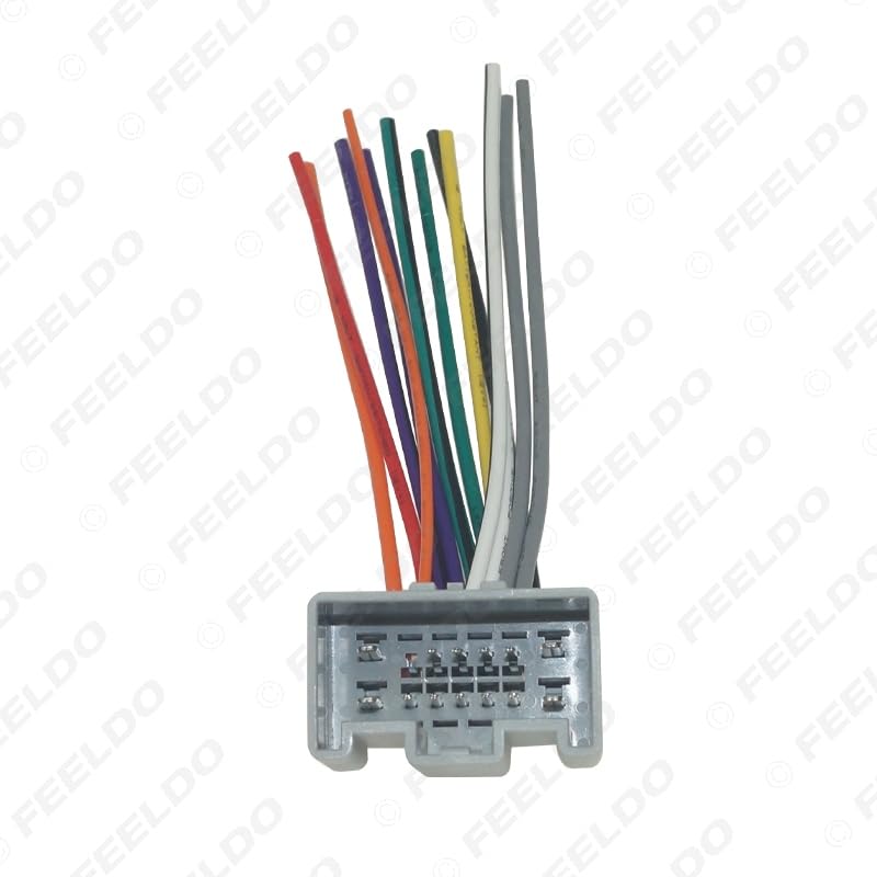 10Pcs Car OEM for Audio Stereo Wiring Harness Adapter for Buick Sail Install Aftermarket CD/DVD Stereo #FD2004