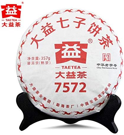 2018 China Menghai Dayi 7572 Cooked Chi Tse Pu Erh Tea Cake Pu Er Ripe Tee 357g Shou Pu-erh
