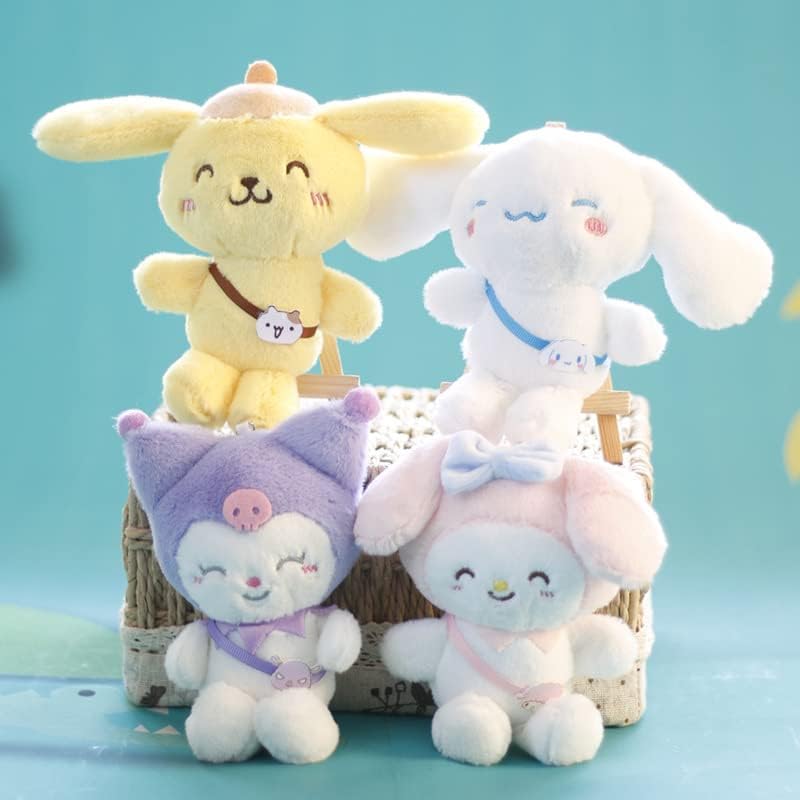Miniatura 2 de xuyue Cinnamoroll - Almohada de peluche de 5.9 in de dibujos animados My Melody, muñecos de peluche suaves para niños, regalo de cumpleaños de