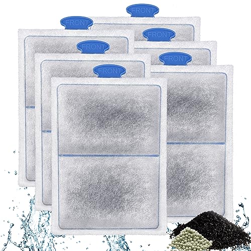 driamor 6 Pack PF-L Filter Cartridges Fish Tank Aquarium Filter Cartridge Replacement with Zeolite Compatible with PF20 PF30 PF40 and PF75 Power Filters