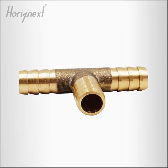 Brass Hose Splicer Fitting, Tee, 3/8