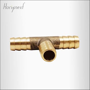 Brass Hose Splicer Fitting, Tee, 3/8