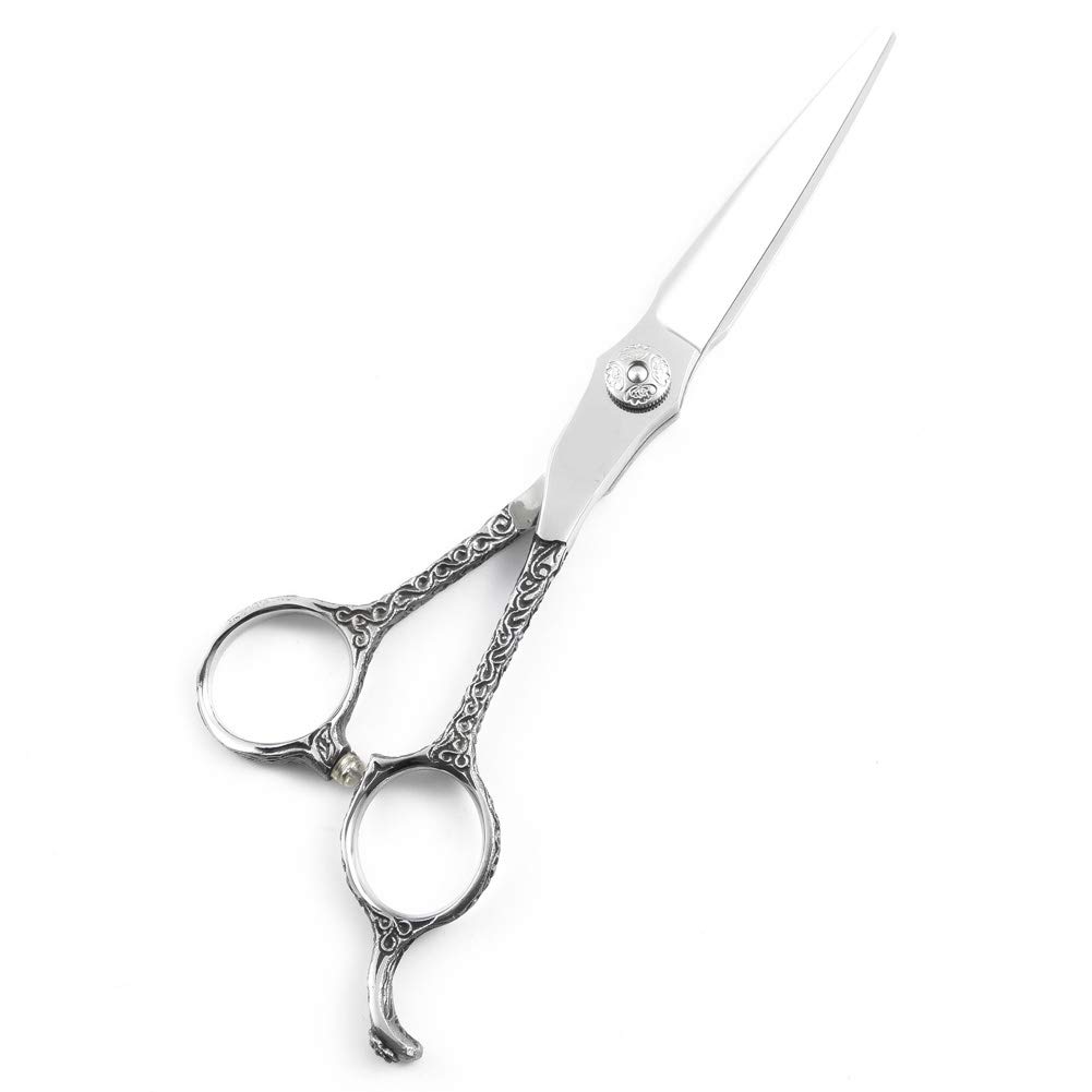 Profesional Tijeras De Peluquería 440C Pelo Del Acero Barber Tijeras Conjunto Tijeras De Pelo De Calidad De 6 Pulgadas,Plata,6 inch