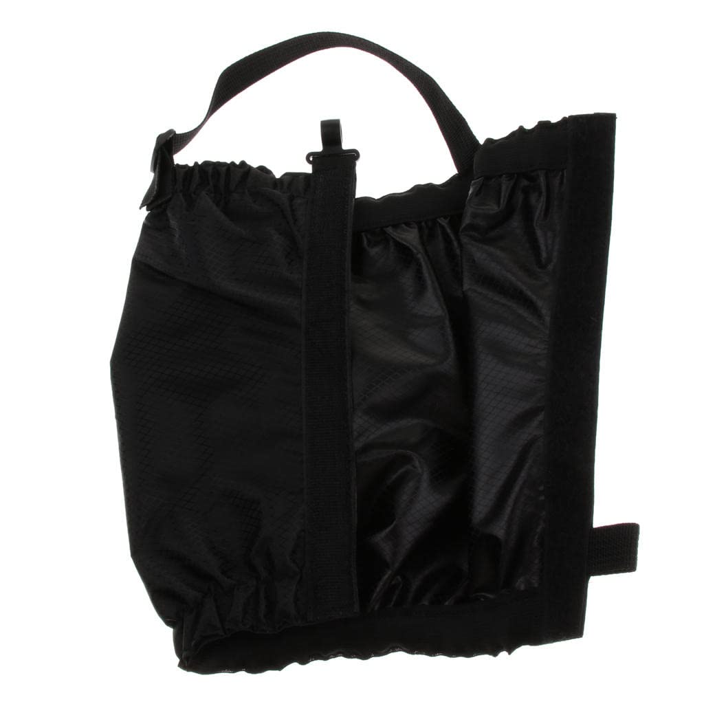 Polainas de tobillo impermeables ajustables para senderismo mochilero - Negro 2 pares