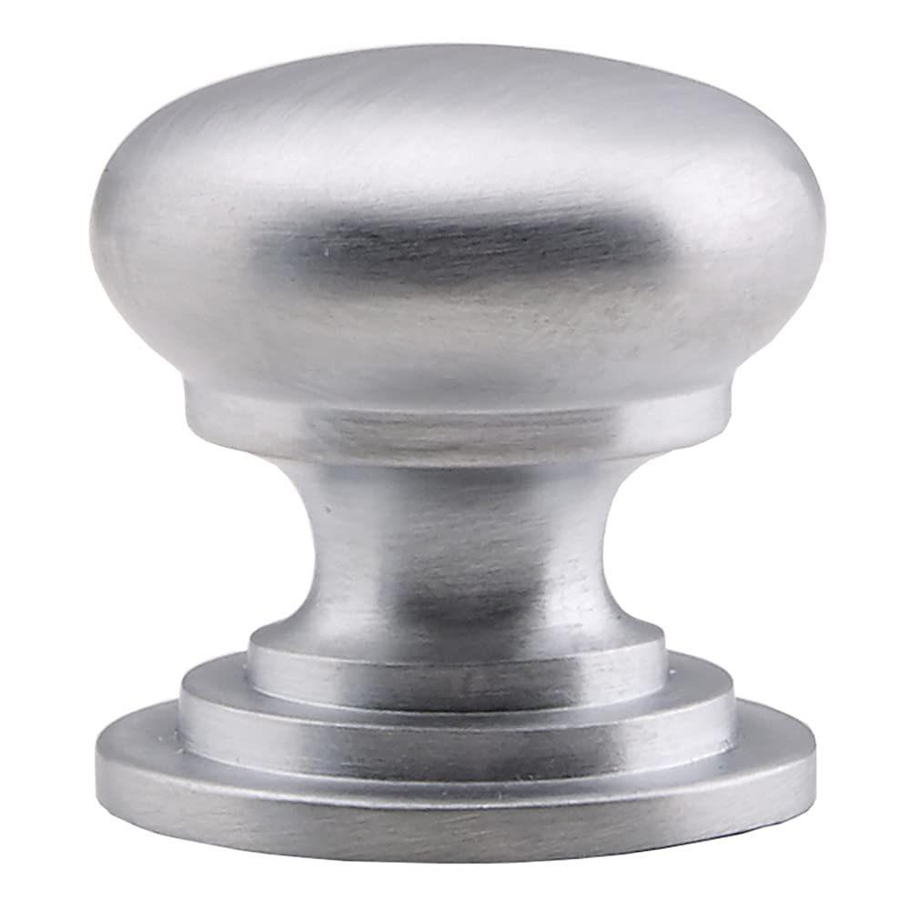 Carlisle Brass Victorian Knob – 25mm Satin Chrome Cupboard & Cabinet Door Knob