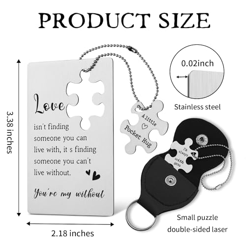 For He Valentine's Day Cards Gift,Anniversary Wallet Card Love Gift for Husband, Birthday Gifts for Men Boyfriend Card for Fiance from Fiancee Long Distance Presents Gift Card 1182