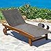 Beautissu XL Schonbezug für Gartenliege 70x200 cm Marbella Frottee Auflage Universal Weich -Sonnenliege Auflage, Antirutschfunktion Strandliegenauflage 100% Baumwolle Frotteebezug Grau