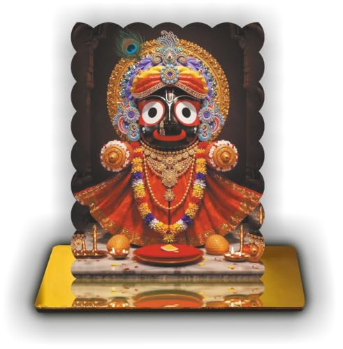 Image of Premium Spiritual Jagannath Photo Frame with Golden Acrylic Base (Jagannath 8)