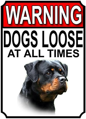 ALL BREEDS - BEWARE DOGS LOOSE AT ALL TIMES METAL SIGN GERMAN SHEPHERD 200MM X 150MM (998H1)