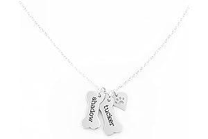 BFF Dog Necklace with 925 Sterling Silver Paw Print Charm