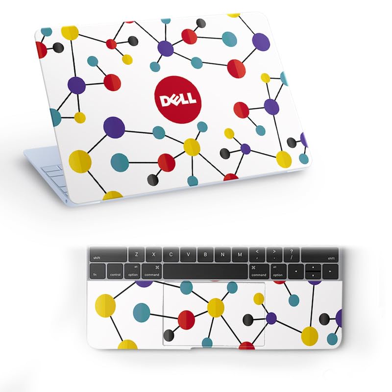 Image of Galaxsia DL243 Top+Wrist Pad Vinyl Laptop Skin /Sticker /Cover for 14 Inches Laptops Laminated-Removable-HD Quality Compatible for Dell (13.8x9.6 Inches)