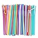 Produktbild Einweg-Strohhalme aus flexiblem Kunststoff, für Partys, Bars, Getränke, Shops, Erwachsene, 100 Stück