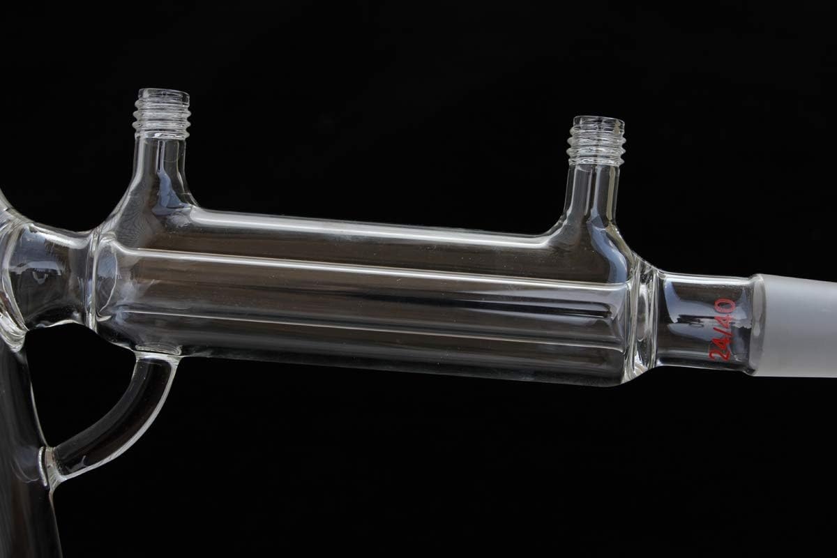 Testa di distillazione a corto raggio in vetro da 2 litri con prevenzione del riflusso - 75 gradi e giunto 24/40 for uso in laboratorio