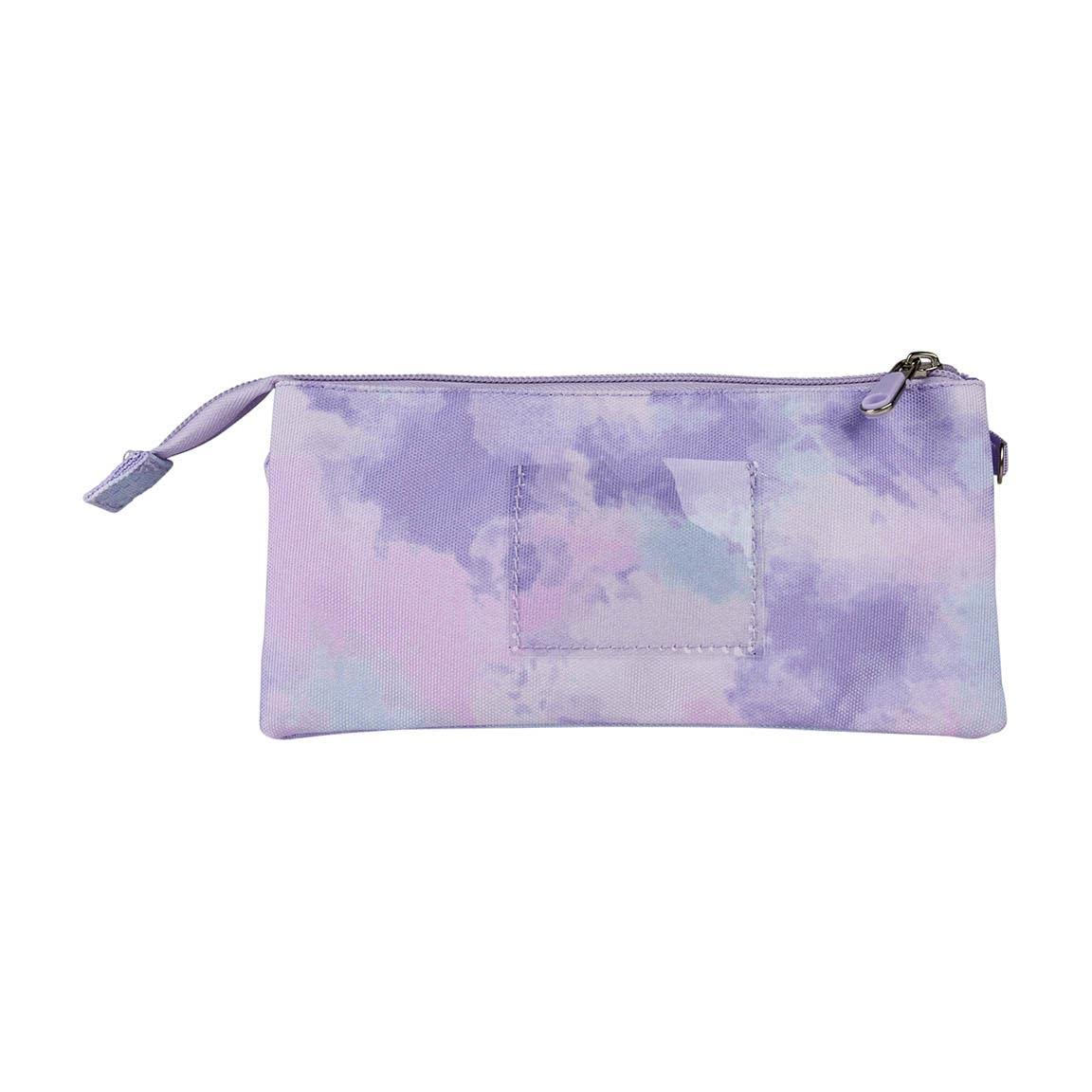 Cerda Disney Frozen Triple Compartment School Pencil Case with Zip Closure for Kids, Violet - Frozen - Image 2
