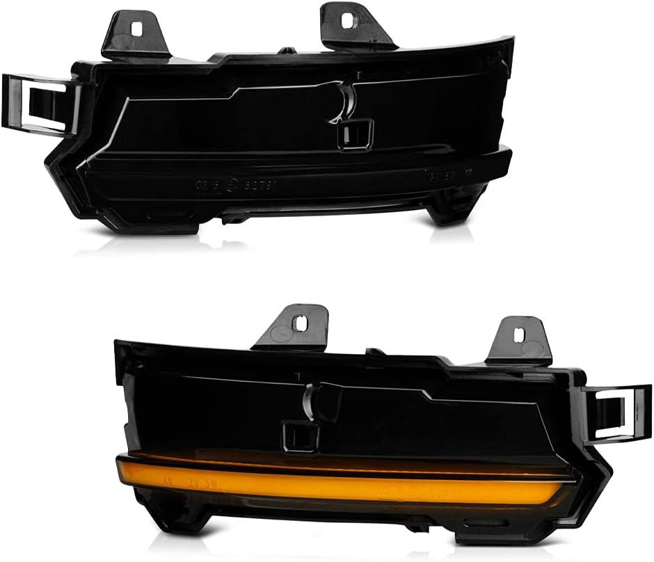 VIPMOTOZ [Sequential Turn Signal] Amber LED Strip Side Mirror Light Smoked Lens Blinker Indicator Lamp Compatible with Land Rover Discovery Sport Range Rover Evoque Velar, Driver & Passenger Side