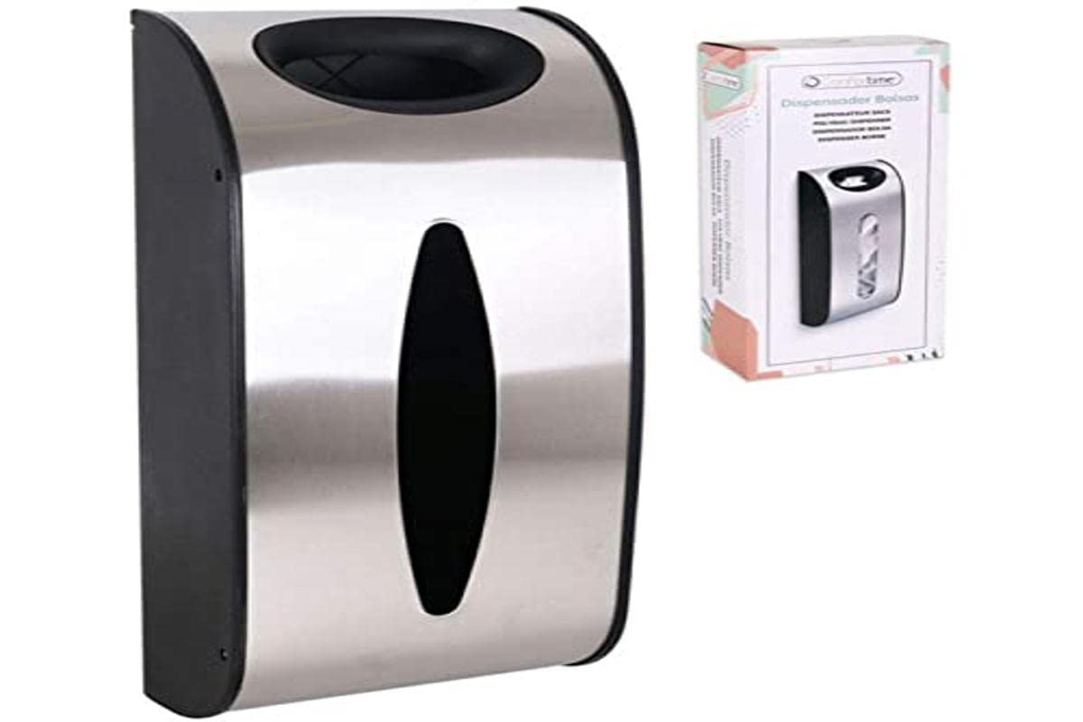 DISPENSADOR BOLSAS ACERO INOX PARED CONFORTIME