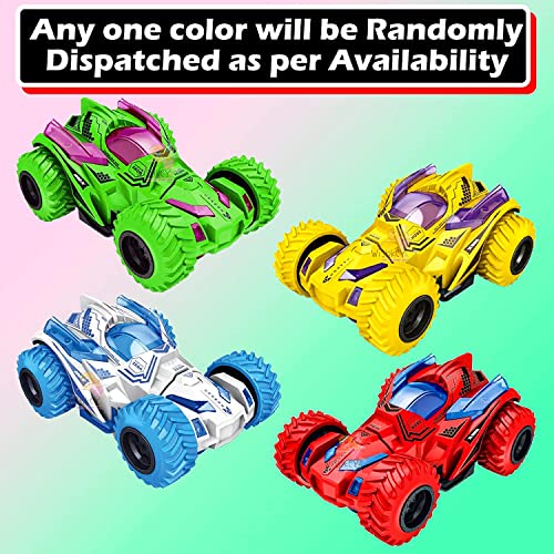 Image of Plastic Push and Go Mini Monster Truck Set,Stunt Truck Car Vehicle Toy for Kids,Push and Go Toys,Car Truck Friction Toys, Baby Toys Cars for Kids,3+ Years (Green Color)