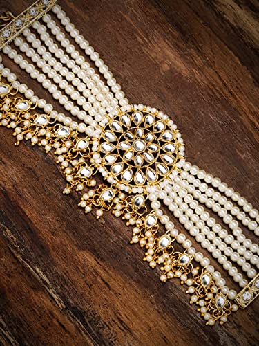 Women's Tone & Kundan Bracelet - ZPFK9167