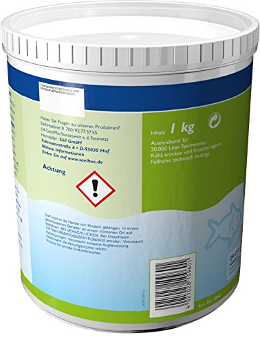 Söll 80502 PhosLock, 1 kg - ganzjährig anwendbare Teichpflege zur dauerhaften Phosphatbindung und Algenvorbeugung im Teich Pflanzenteich Fischteich Koiteich