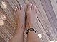 ✿ SIMPLES SCHWARZES ETHNO TRIBAL FUSSBAND GEKNOTET ✿ Fussband Velour