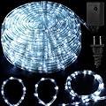 Baquler 150ft LED Rope White Lights Outdoor 810 LED Connectable and Flexible Tube Lights with 8 Modes Waterproof LED Rope Lighting for Party Holiday Garden Garden Indoor Outdoor Decoration